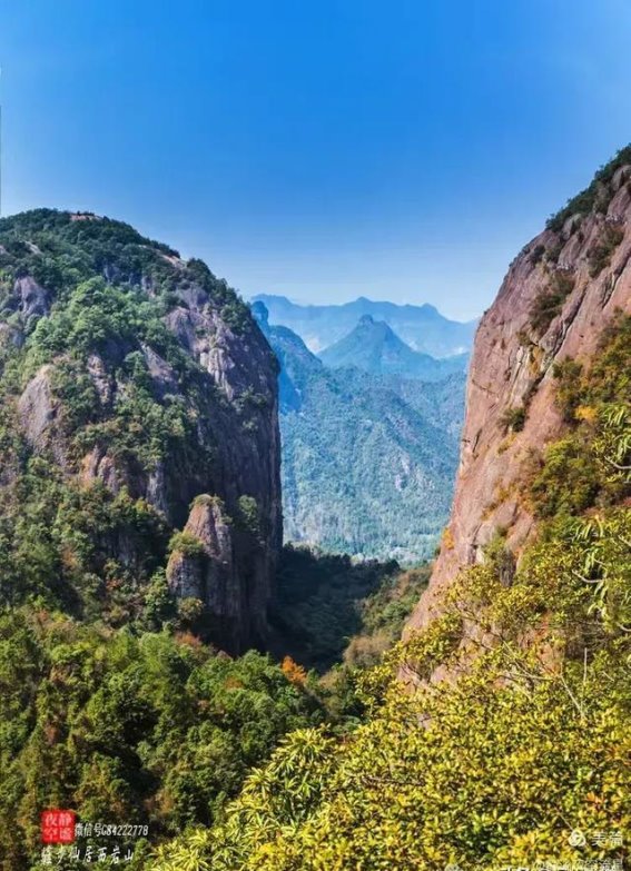 神仙居山脊的壮丽与羞女峰的风姿