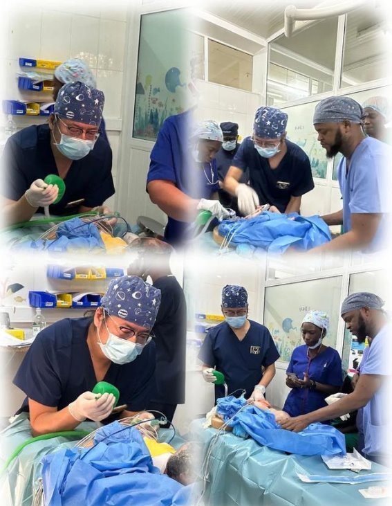 中国医大一院援冈医生成功完成冈比亚首例新生儿巨大畸胎瘤手术麻醉
