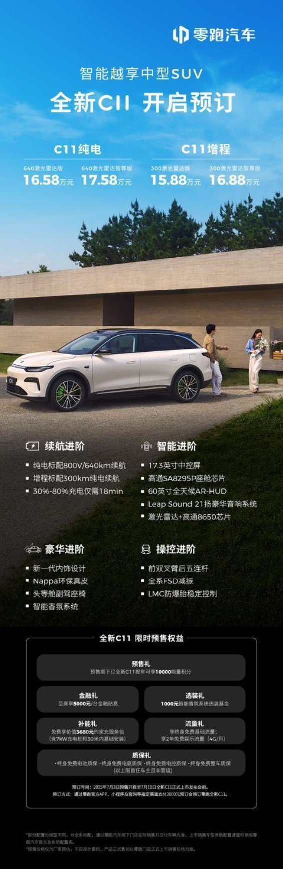 零跑C11开启预售：双版本动力系统，智能豪华再升级