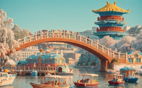 冬日里的“毛衣版《清明上河图》”：暖意融融的冬季奇景