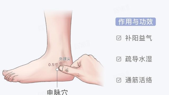申脉穴详解：足踝小穴疏通下肢、安神助眠的实用攻略