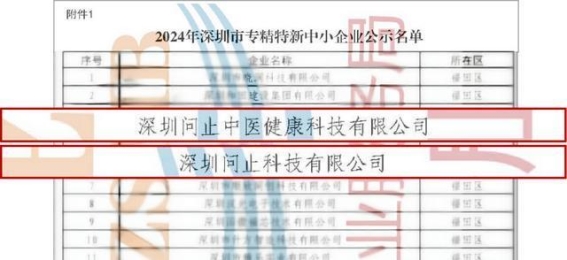 问止中医两家子公司荣获深圳“专精特新”认证，AI赋能中医迈入新纪元